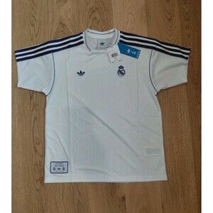 NEW Adidas Real Madrid Terrace Icons jersey in white JF2581 Men's Size XS